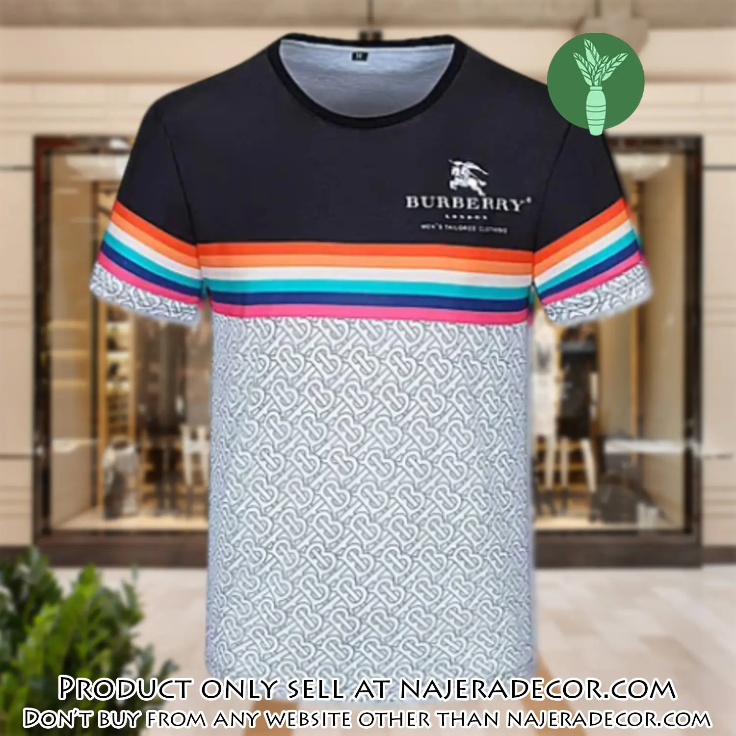 Burberry luxury brand unisex tshirt outfit for men women njr2936651